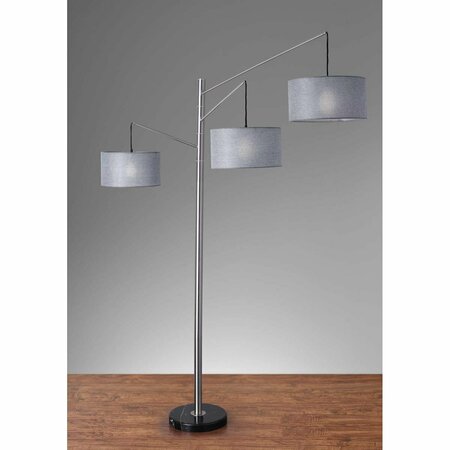 HAZ Brushed Steel Metal Arc Lamp; 71 x 61.75 x 91 in. HA3097530